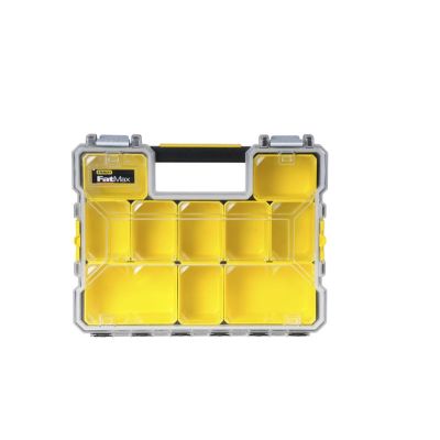 4. Stanley 1-97-518 Werkzeugkasten, Kleinteilebox, Kunststoff, Schwarz, Transparent, Gelb