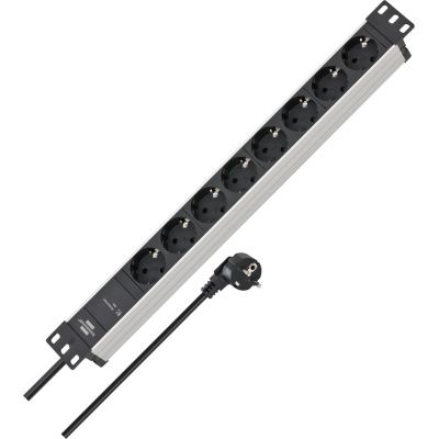 5. Brennenstuhl – SS 19.500A – Alu-Line – 8-fach Steckdosenleiste, 2 m