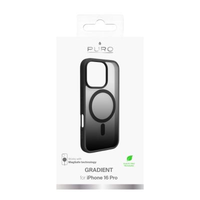 8. Puro Gradient MagSafe Silikonhülle für iPhone 16 Pro – Schwarz