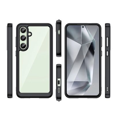 7. Outer Space Case Silikonhülle mit Gelrahmen für Samsung Galaxy S24 FE – Schwarz