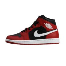 Air Jordan 1 Mid Herren-Basketballschuh Schwarz/Gym Red/Weiß - DQ8426-061