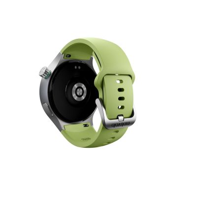 4. Motorola Moto Watch 512 MB Silber_Edelstahl + Herbal Garden_Silikon Silber