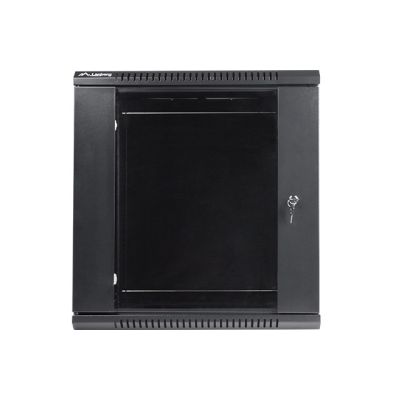 4. Lanberg WF01-6412-10B Rack-Schrank (12 HE; 635 mm / 600 mm / 450 mm; Wandmontage; Glas; 19 Zoll; schwarz)