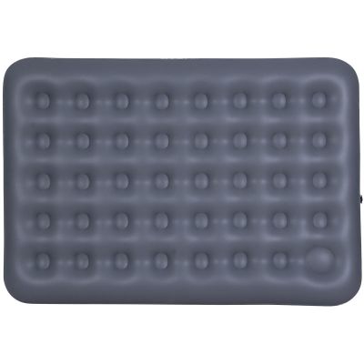 40. Beflockte Matratze für 2 Personen mit integrierter Fußpumpe 191x137x22cm 24131