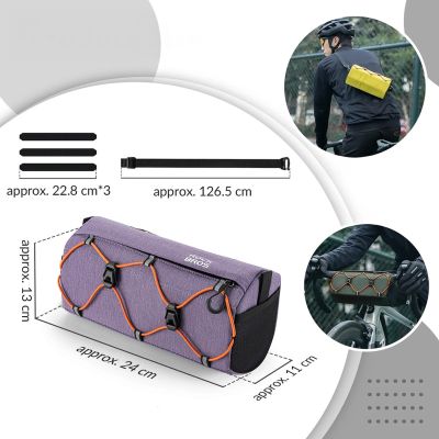6. Rockbros 30110054005 Lenkertasche für Fahrräder, 2,2 l – Lila