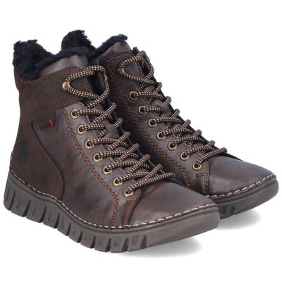 4. Komfortable Damenstiefeletten in Schokoladenbraun Rieker 57512-25