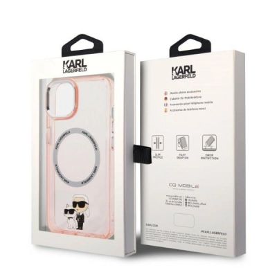 8. Karl Lagerfeld KLHMP14MHNKCIP iPhone 14 Plus 6.7" Hardcase pink/pink Iconic Karl&Choupette Magsafe