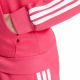 5. adidas Essentials Damen-Fleece-Hoodie mit 3 Streifen und durchgehendem Reißverschluss, Pink KF6272