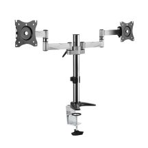 LogiLink BP0077 Monitorhalterung/Ständer für 68,6 cm (27") Monitore, Schreibtisch, Schwarz, Edelstahl
