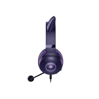 2. Razer Kraken Kitty V2 Kabelgebundenes Over-Ear-Headset mit Mikrofon und Geräuschunterdrückung, Gengar Edition