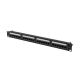 4. LANBERG Patchpanel, 24 Ports, 1 HE, 19" CAT.6A UTP, Schwarz, PPUA-1024-B