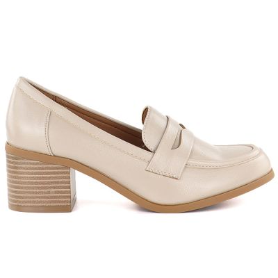 2. Beige Damen-Pumps mit Absatz, Modell Lords, M.Daszyński MR2201D-3A