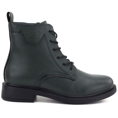 2. Damen-Ankle-Boots aus Leder, grün, Sergio Leone 25172-S