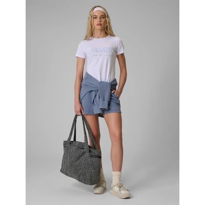 4. Damen-T-Shirt mit schmaler Passform und Aufdruck 4F 4FRAW26TTSHF4373-10S