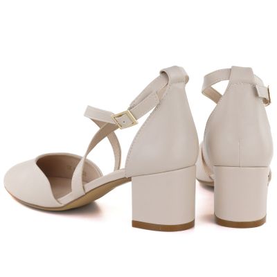 4. Beige Sergio Leone SK824 Damensandalen mit Riemen