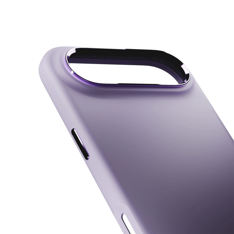 4. Puro Icon Mag Pro Flüssigsilikonhülle für iPhone 17 Air, MagSafe-kompatibel, mit Kameraschutz und Aluminiumknöpfen – Pink