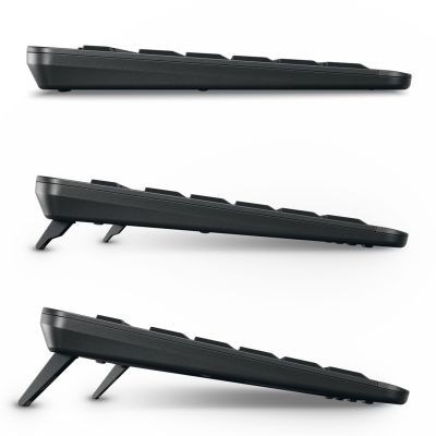 13. CHERRY Stream Desktop Ultimate Tastatur (inkl. Maus) Home/Office USB + RF Wireless + Bluetooth QWERTZ Deutsch Schwarz