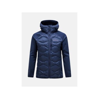 Peak Performance M Helium Daunen-Hybrid-Kapuzenjacke Marineblau