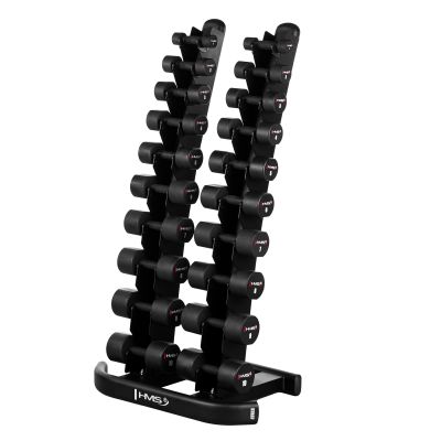 2. HPT Polyurethan-Hantelset 2 x 1 - 10 kg (110 kg) + STR37 HMS Ständer