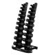 2. HPT Polyurethan-Hantelset 2 x 1 - 10 kg (110 kg) + STR37 HMS Ständer