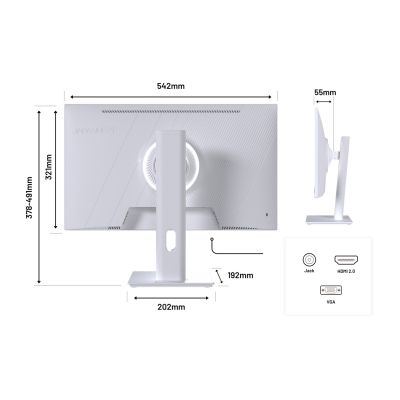 4. Monitor JAPANNEXT 60,5 cm JN-I238FHD120F-HSP-W 16:9 HDMI weiß FHD