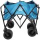 3. Deluxe Faltbarer Reise- und Strandbuggy 66x48x90cm mit Griff, Blau