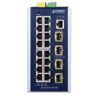 2. PLANET IGS-6325-16T4S Managed Network Switch L3 Gigabit Ethernet (10/100/1000) Blau, Grau