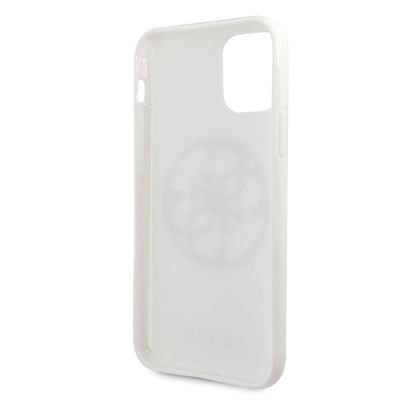 4. Guess GUHCN65TPUWHGLG iPhone 11 Pro Max weiß/weiße Hartschale Glitter 4G Circle Logo