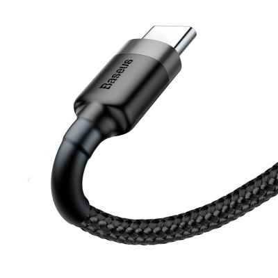 2. Baseus Cafule USB-A / USB-C QC 3.0 3A Kabel 0,5 m - Schwarz und Grau