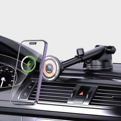 11. Dudao F12MAX+ Kfz-Halterung mit 15-W-Funkladegerät, kompatibel mit MagSafe – Schwarz