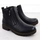 13. Schwarze Damen-Leder-Boots im Worker-Stil Rieker 78556-00