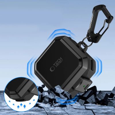 6. Tech-Protect Carbonox MagSafe Hülle für Samsung Galaxy Buds 4 / 4 Pro – Schwarz