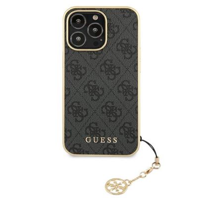 3. Guess, GUHCP13XGF4GGR iPhone 13 Pro Max 6,7" grau/graues Hardcase 4G Charms Collection
