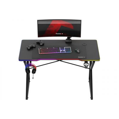 8. Huzaro Hero 1.7 RGB Schwarzer Gaming-Schreibtisch
