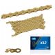 KMC Chain X12 126 Glieder Ti-N Gold Box