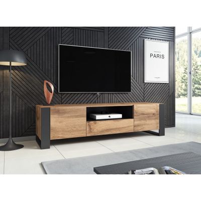 5. TV-Schrank HOLZ 180/44/48 Wotan-Eiche + Anthrazit