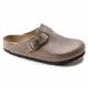 Birkenstock Boston Flip-Flops aus geöltem Leder in Tabacco Brown, schmal geschnitten, für Damen/Herren (0960813)