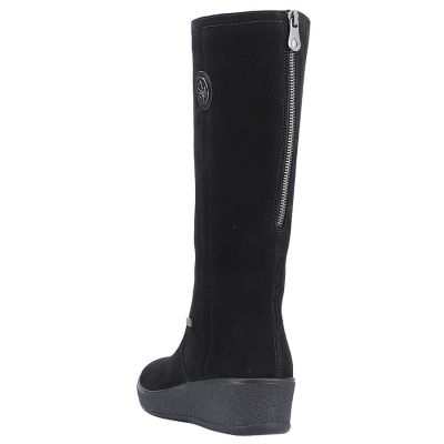 14. Rieker W R237 wasserdichte Nubukstiefel mit Schaffellfutter