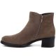 3. Damen-Ankle-Boots aus Leder mit Blockabsatz, beige, Sergio Leone BT-52-S