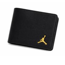 Air Jordan Jumpman Ingot Bifold Geldbörse aus schwarzem Leder - MA0819-023