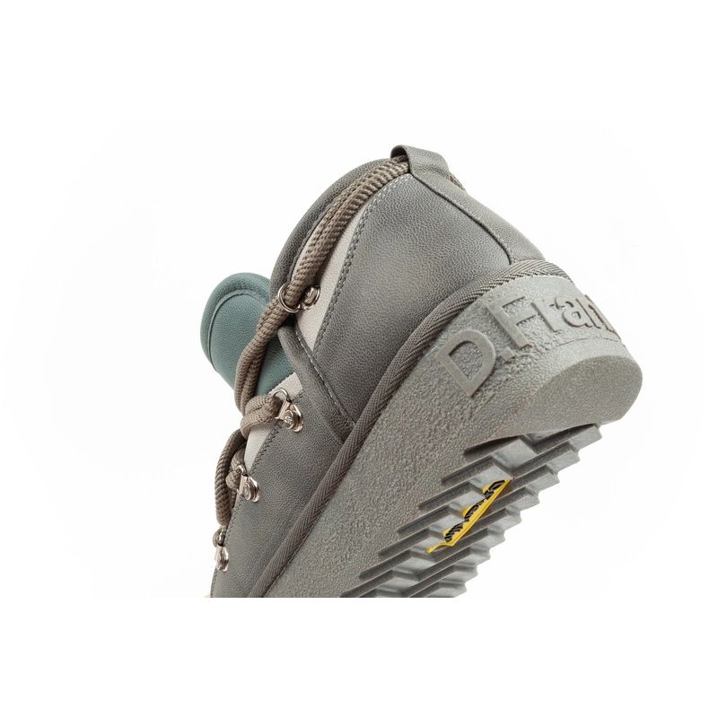 16. D.Franklin Damen Winter Schneestiefel Modische isolierte Stiefeletten Grau