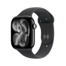 Apple Watch Series 11 GPS 46 mm Jet Black Aluminium mit schwarzem Sportarmband S/M