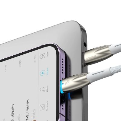 10. Baseus CADH000002 Lightning – USB-C PD-Kabel 20 W 480 Mbit/s 1 m – Weiß