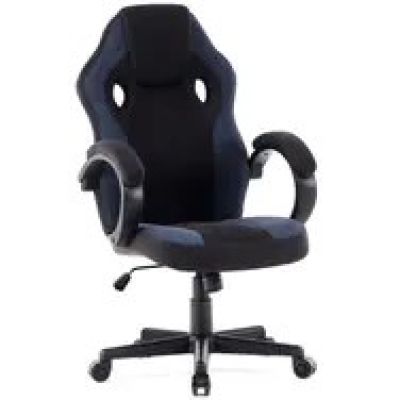 SENSE7 Prism Stoffsessel, schwarz und blau