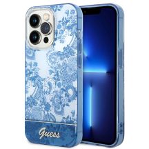 Guess GUHCP14XHGPLHB iPhone 14 Pro Max 6,7" Blau/Blau Hardcase Porcelain Collection