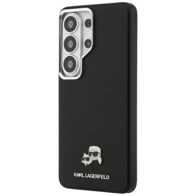 2. Karl Lagerfeld Saffiano KC Metal Logo MagSafe Hülle für Samsung Galaxy S26 Ultra, Schwarz