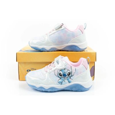 10. Leomil Kinder-Sportschuhe, Sneaker, Stitch Light mit Klettverschluss, blaue LED-Beleuchtung