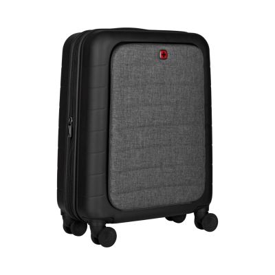 Wenger Syntry Handgepäckkoffer – Drehbarer Hartschalenkoffer – Polyester, Polycarbonat, ABS-Kunststoff, Hellgrau – 35,60 cm (14 Zoll)