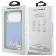 8. Karl Lagerfeld MagSafe-Hülle mit genarbter Oberfläche und Harz-Logo für iPhone 18 Pro / 17 Pro – Hellblau