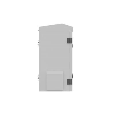 14. Wandregalschrank 10" HERMETISCH IP55 WAND-/STANGENMONTAGE 340X250X500 GRAU LANBERG (MONTIERT)